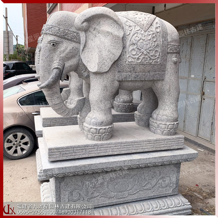 石雕大象一對(duì)