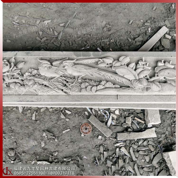 石雕鳳凰浮雕畫(huà)