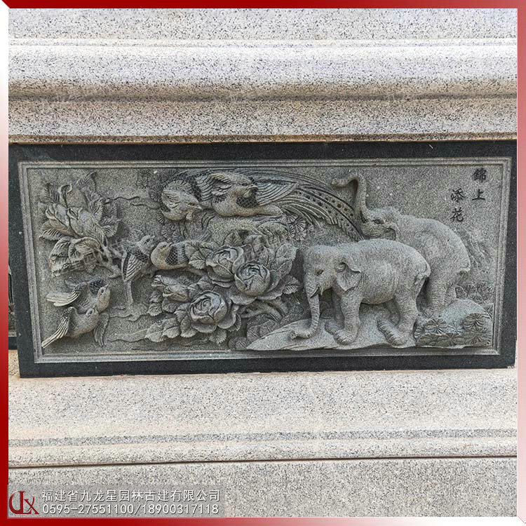 中式石材浮雕壁畫圖片